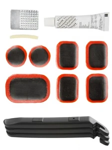 bike tire repair kit + 3x levers plastic puncture inner tube bicycle patch - Picture 1 of 3