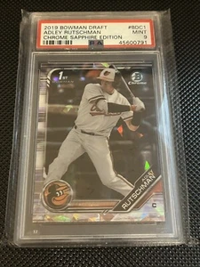 2019 Bowman Chrome Sapphire Adley Rutchman 1st #BDC-1 Orioles PSA 9 - Picture 1 of 2