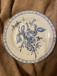 American Atelier French Floral 5091 Porcelain Blue and White 8" Decorative Plate - Picture 1 of 2