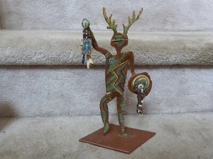 1999 Robert Shields Metal Sculpture Victor Circle Southwest Native American 10" - Picture 1 of 9