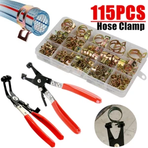 1Pc Hose Clamp Pliers Tools Angle Swivel Jaw Locking Flat Band Fuel Coolant Clip - Imagen 1 de 17