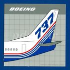 @ 1989 THE BOEING COMPANY 737 RED & BLUE AIRCRAFT LIVERY STICKER