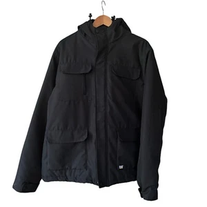 CAT Caterpillar Mens Bedrock Jacket Winter Work Coat In Black Size XL - Picture 1 of 8