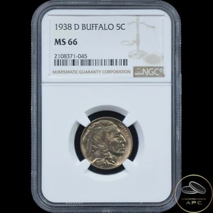 1938 D Buffalo Nickel 5C NGC MS66 Beautiful Toning++ - Picture 1 of 2