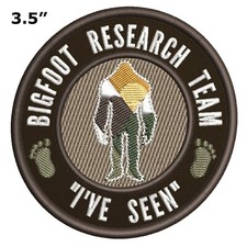 Bigfoot Research Team Embroidered Patch Iron-On / Sew-On Cryptid Beast Applique