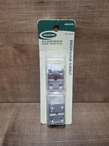 Weaver Top Mount Base Pair Browning X-Bolt Silver Finish NEW 48495 - Picture 1 of 2