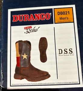 Rebel™ by Durango® Westernstiefel Stahlkappe Texas Flagge Größe 12 W Weite - Bild 1 von 5