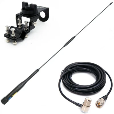 SURMEN M-700 VHF/UHF Dual Band Ham Radio High Gain Antenna & RB-46 Base 5M Cable - Image 1 of 4