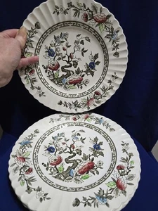 VTG 4pc J&G MEAKIN DINNER PLATES ENGLAND PTRN-KASHMIR 1950S - Picture 1 of 13