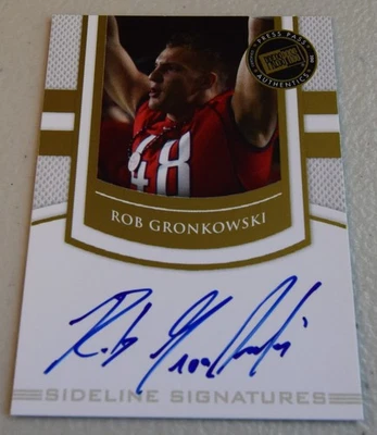 2010 Press Pass - Sideline Signatures #SS-RG Rob Gronkowski SP Patriots RC - Image 1 of 2