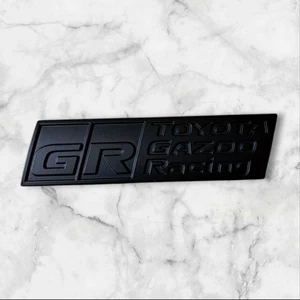 Toyota GR Gazoo Racing Fender Trunk Nameplate Emblem Badge Matte Black - Bild 1 von 1