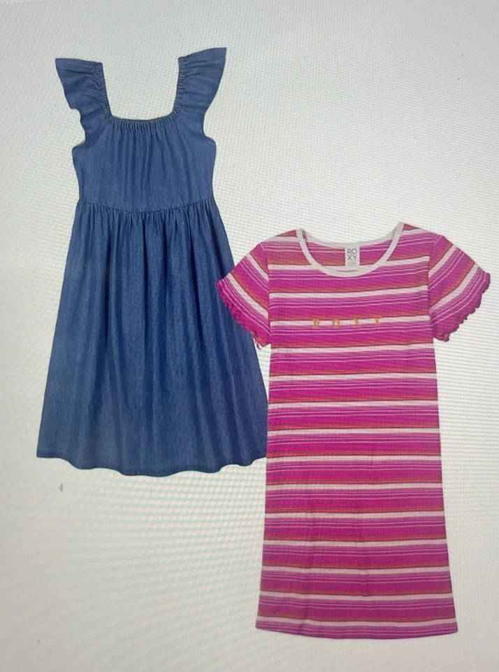 Paquete de dos vestidos Roxy Youth - nuevos con etiquetas talla mediana 10-12 niña Foto 1 de 3