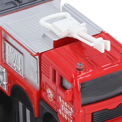 1:16 Scale Diecast Fire Truck Vehicles Realistic Alloy Big 6 Wheel Drive Fire En - Image 1 of 4