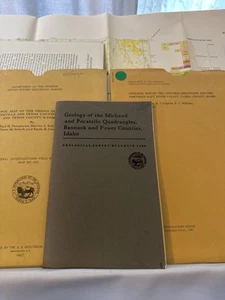 Geological Survey Publications | Set of 6 with Fold-Out Maps | SE Idaho - Picture 1 of 8