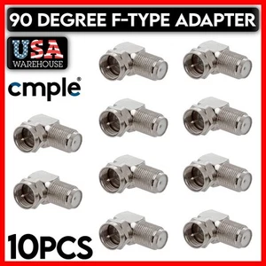 10 PIEZAS 90º Adaptador Tipo F Enchufe F a Jack Conector Ángulo Recto Convertidor Coaxial - Imagen 1 de 5