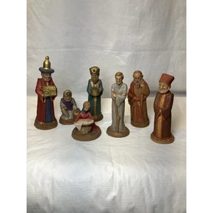 Handcrafted 7-Piece Tom Clark Nativity Set Vintage Figurines Signed + Marked - Picture 1 of 23
