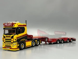 WSI - Scania CR 6x2 mit Broshuis 4achs Semitieflader - Car-Lack - D - Bild 1 von 4