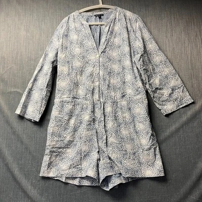 J.Crew Mercantile Women's Romper Size 16 Blue White Floral Dahlia Playsuit - Image 1 of 4