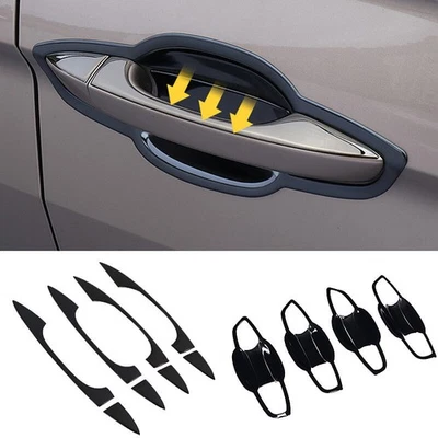 Отделка крышки дверной чаши чашки ручки подходит для Volkswagen Tiguan 2017-2021 черная сталь - Изображение 1 из 4