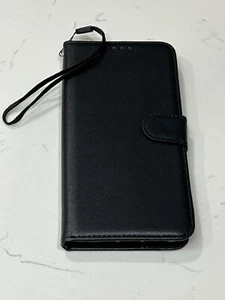 NEU iPhone 15 Pro Max NUR - Leder Wallet Flip Case Hülle mit Band & Magnet - Bild 1 von 4