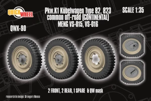 Ruedas todoterreno QuickWheel QWX-090 1/35 para Kubelwagen (MENG VS-015, VS-016) - Imagen 1 de 1