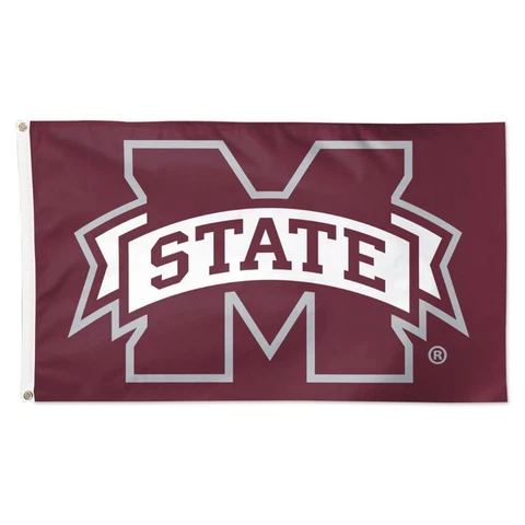 Mississippi State Bulldogs 3x5 One Sided Team Flag [NEW] House Banner Fan Yard Cover