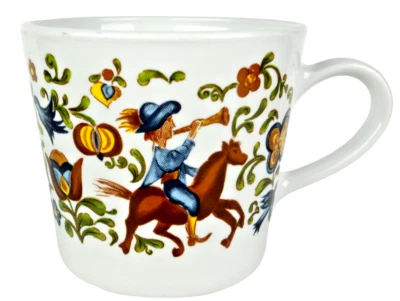 Corningware Ceramic Coffee Mug Ultra Rare Discontinued Pattern Troubadour New - Image 1 of 4