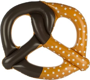 RIESEN SCHWIMMRING "BREZEL" AUFBLASBAR SCHWIMMFLOß BADEINSEL 130x120 CM NEU+OVP - Bild 1 von 6