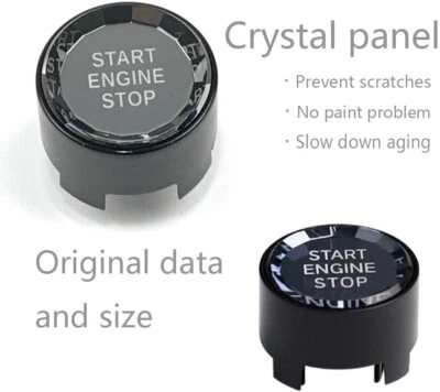 Crystal ENGINE START STOP Ignition Button For BMW F/G Chassis X2/X3/X4/X5 BLACK - Image 1 of 4