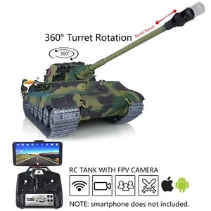 Henglong 1/16 7.0 Deutscher Königstiger Henschel RC RTR Panzer FPV Barrel Recoil - Bild 1 von 12