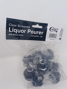 12er Pack gesiebter Schnapsflaschenausgießer, klarer Ausgießer Flaschenausgießer schwarz Halsband - Bild 1 von 7