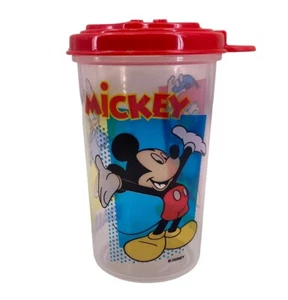 Tupperware Disney Crayon Holder Mickey Mouse Container Snacks Red Vintage - Picture 1 of 15