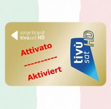 TESSERA SCHEDA  SMART CARD  TIVUSAT HD 4K  GIÀ ATTIVATA NEW CARD ACTIVATED, ITA