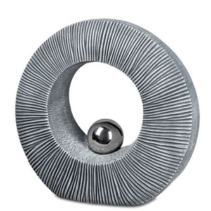 Dekoobjekt Kreis GREYSTONE mit Kugel H. 38cm grau Magnesia Formano Garten S25 - Bild 1 von 1