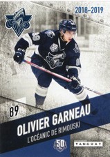 2018/19 Rimouski Oceanic - OLIVIER GARNEAU [Riviere-du-Loup 3L] LNAH