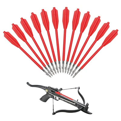 6.8" Red Plastic Fishing Bolts Arrows for 50 to 130 Pounds Crossbow 12PCS - Image 1 of 4
