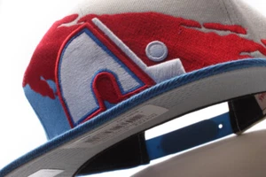Mitchell & Ness Quebec Nordiques NHL Paint Adjustable Snapback Cap Gray UV - Picture 1 of 3