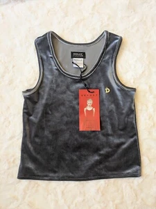 NEW Dolly Le Petit Tom Velvet Grey Tank Top Girls Large - Picture 1 of 9