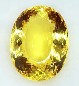 Loose Gemstone 180+ Ct Citrine Certified Pendent Size Transparent Oval Cut Z472 - Picture 1 of 15