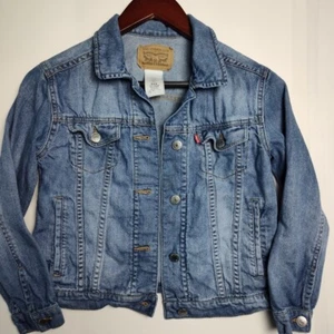 YOUTH LEVI'S Denim Blue Jean Jacket Size M COAT - Picture 1 of 17