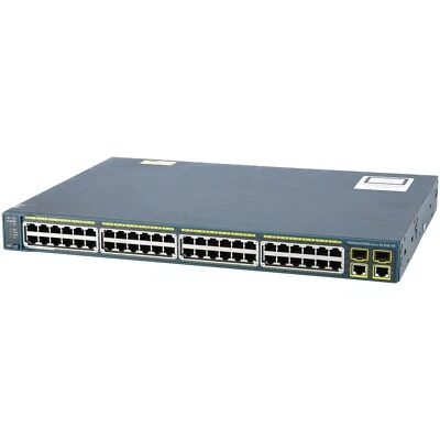 Cisco Catalyst WS-C2960-48PST-L 10/100 PoE 48-Port, 2x Gigabit, 2x SFP - Switch - Image 1 of 4