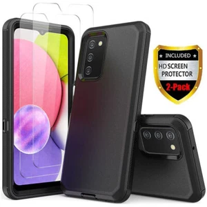 For Samsung Galaxy A03s Case Heavy Duty Shockproof Cover+Glass Screen Protector - Picture 1 of 17
