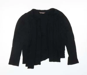 Marks and Spencer Womens Black V-Neck Viscose Blend Cardigan Size 14 - Picture 1 of 12