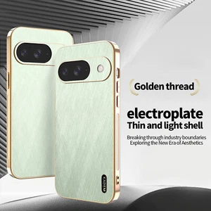Funda blanda de cuero cepillado galvanizado para parachoques para Google Pixel 10 Pro - Imagen 1 de 15