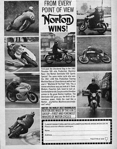 1963 Norton Dominator 650 Sports Special Motorcycle Original Ad - Picture 1 of 1