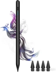 Stylus Pen for iPad 9th&10th - Type-c Charging Pencil ipad Palm Black - Picture 1 of 7