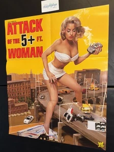 WWE Trish Stratus ATTACK OF 5+ FT. WOMAN Poster 24.5"×21" Vtg WWE Magazine 2006 - Picture 1 of 11