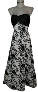 Y2k Womens White Floral Lace-up Babydoll Fairy Whimsigoth Prom Maxi Dress Sz 11 - Picture 1 of 3