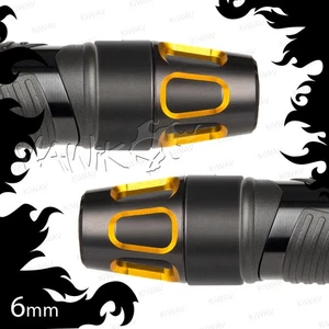 Extremos de barra pesados de oro VAWiK TOWER base negra CNC se adapta a manillar de extremo abierto de 7/8" y 1" - Imagen 1 de 4