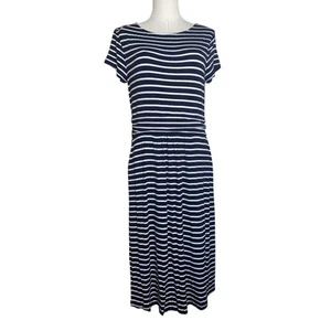 Boden Jerseykleid Gr. US 10 L marine weiß gestreift Kurzarm - Bild 1 von 6
